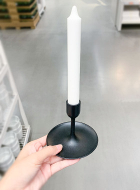 IKEA/宜家黑色现代简约蜡烛底座