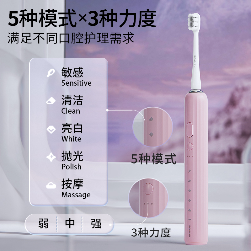罗曼电动牙刷成人情侣套装生日礼物结婚新婚礼盒装情人节送男女款