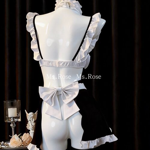 Ms Rose性感女仆cos制服情调套装吊带睡裙角色扮演趣味胸托内衣 - 图1