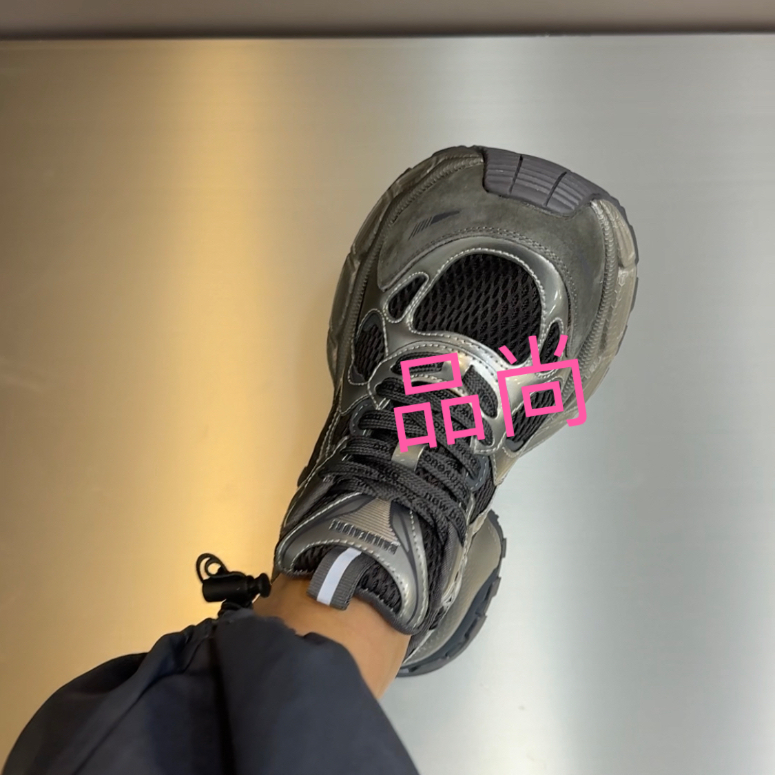 新赵露思同款厚底时尚老爹鞋女2025新款百搭休闲鞋银灰运动潮鞋女 - 图1