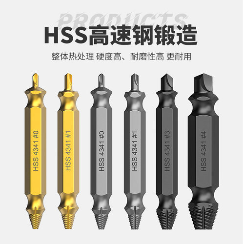 断头螺丝取出坏螺丝取出器取断丝起断反丝反牙滑牙取丝器拔丝工具-图1