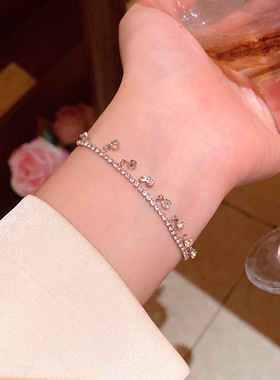 韩系轻奢流苏锆石抽拉手链