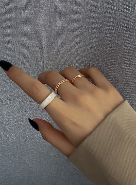 韩版网红ins潮食指戒套装