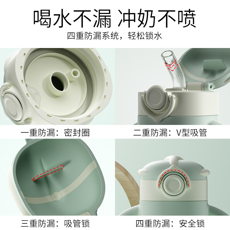 奶瓶大宝宝ppsu耐摔儿童吸管式水杯 小袋鼠巴布米迪奶瓶