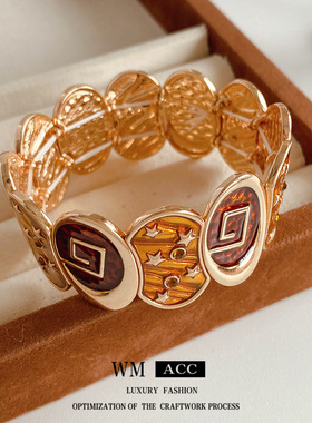 中古vintage珐琅星星锆石手链轻奢感百搭手饰设计感小众手饰