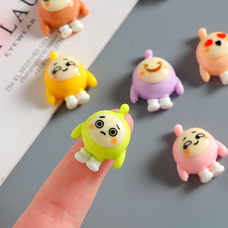 蛋仔派对玩偶卡通搞怪表情包蛋仔派对玩偶奶油胶diy手工制作饰品网红树脂配件