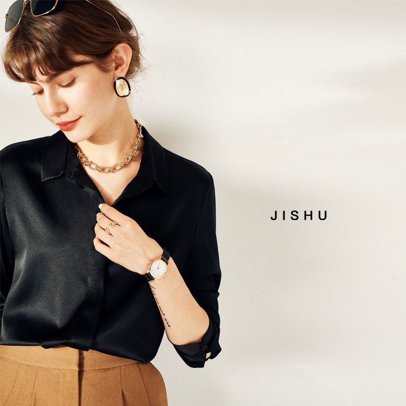 缎面重磅女2020杭州小衫长袖衬衫 季述衬衫