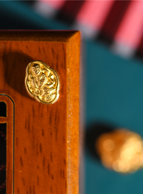 藏珠饰家 足金手工錾刻古法黄金 吉祥娃娃隔珠项链手链手串配件