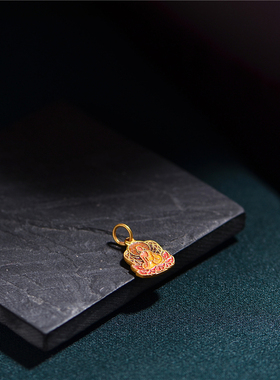 足金珐琅烧蓝莲花佛像