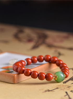 藏珠饰家天然南红玛瑙老型珠高端