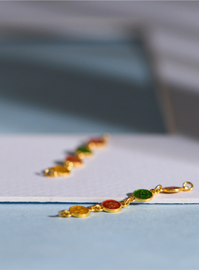 足金珐琅烧蓝平安喜乐连