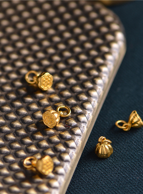 手工錾刻足金手工制作黄金莲蓬