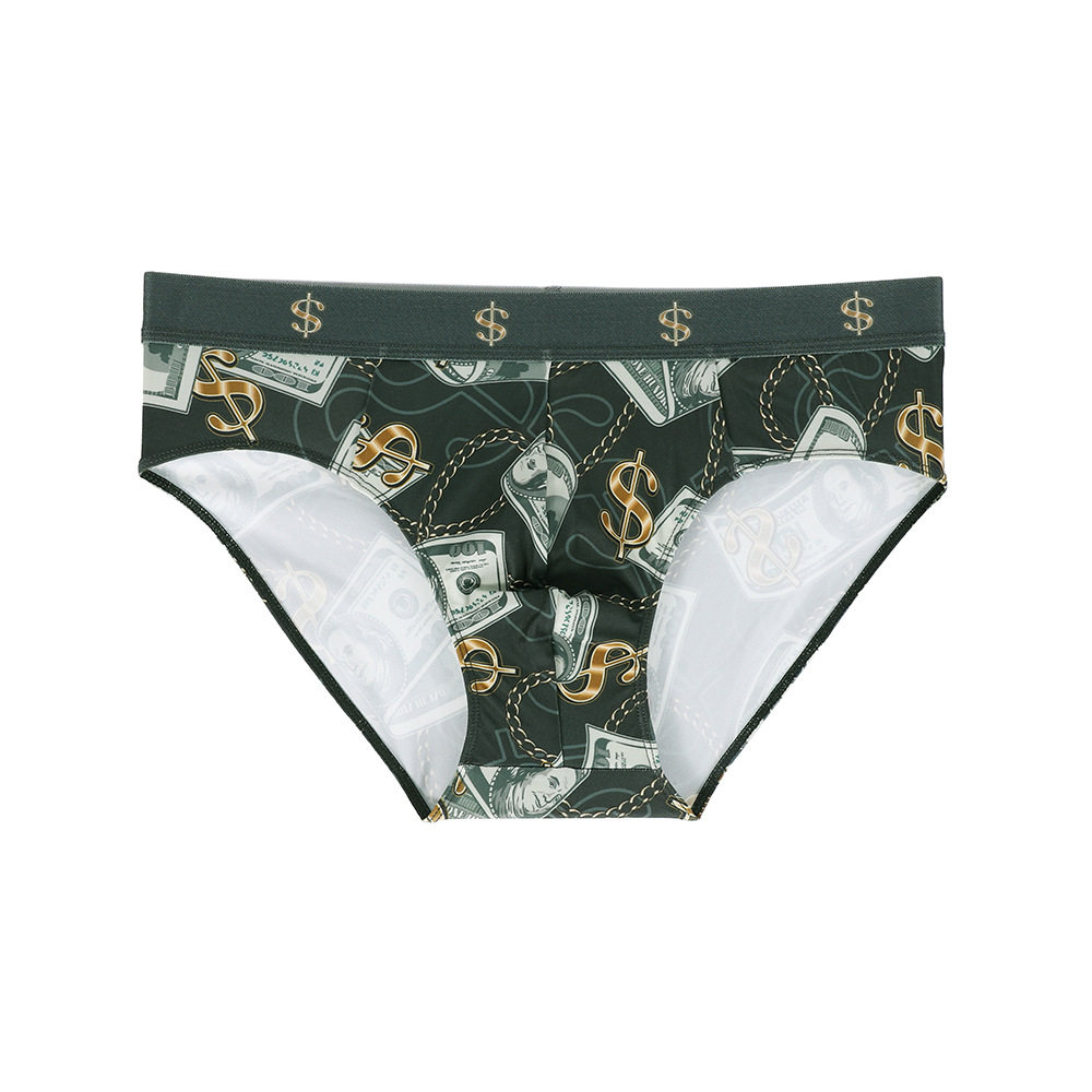 跨境印花男士三角内裤低腰莫代尔裆透气薄款加大码肥佬性感内裤,淘宝优惠券,粉丝福利购,淘宝优惠卷