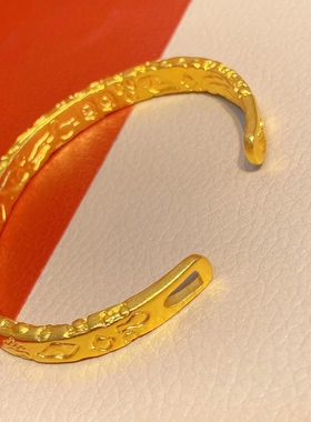 吉言手镯藏风开口镯子手环