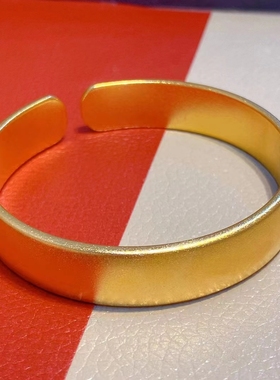 古法手镯开口可调节宽面素圈镯子