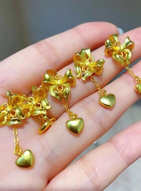 在逃公主蝴蝶结爱心链条吊坠