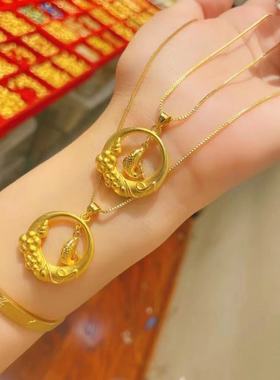 diy沙金锦鲤毛衣链首饰品吊坠