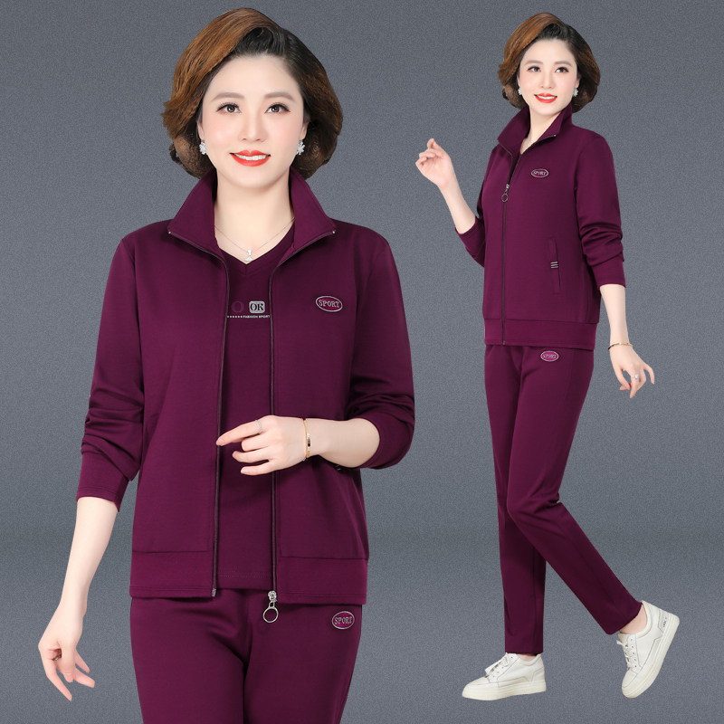 中老年女装春秋外套2022新款长袖 宝曼鲨中老年女装