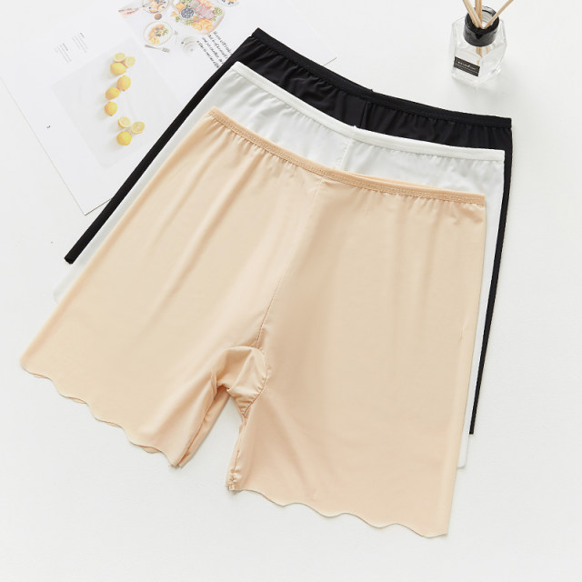 Ice Silk Seamless Leggings ຄວາມປອດໄພທີ່ມີສາມຈຸດ