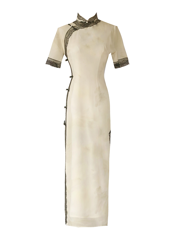 复古民国风旗袍2024新款女夏季老上海高端气质日常可穿长款连衣裙 - 图3