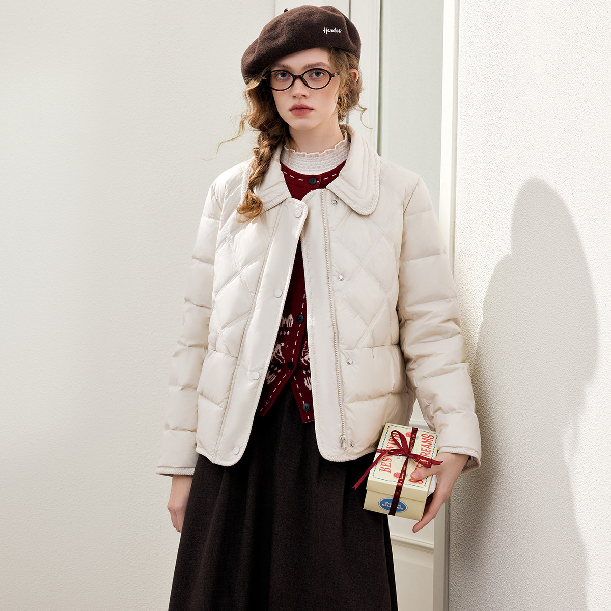 KBNE黑色短款保暖鹅绒羽绒服女装2025冬季新款加厚显瘦鹅绒服外套,淘宝优惠券,粉丝福利购,淘宝优惠卷