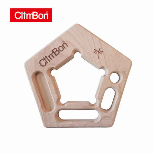ClimBon榉木便携指力板攀岩抱石训练室内手指力量五角大楼挂绳款 - 图1