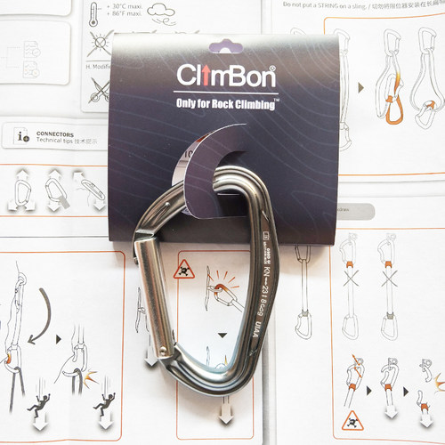 UIAA认证ClimBon超轻快挂锁攀岩登山直门弯门散锁CE认证管门 - 图0