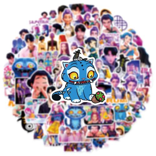 60PCS Movie KPop Demon Hunters Stickers Derpy Tiger Graffiti - 图1