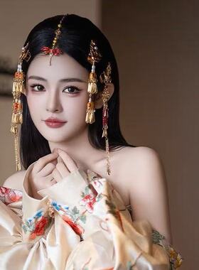 秀禾头饰2026新款中式婚礼结婚新娘头饰秀禾服额饰发饰套装