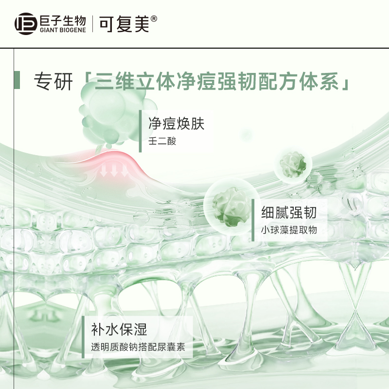 可复美净痘保湿控油润肤净痘面膜2片sy-新老包装混发【U先通投】-图3