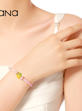 vana足金光芒万丈串珠手串女新款黄金转运珠手链生日礼物送女友