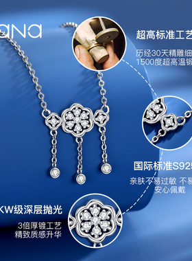 vanaS925纯银女款轻奢小众项链