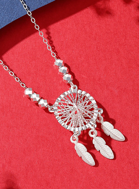 vana方糖羽毛项链纯银女2026新款