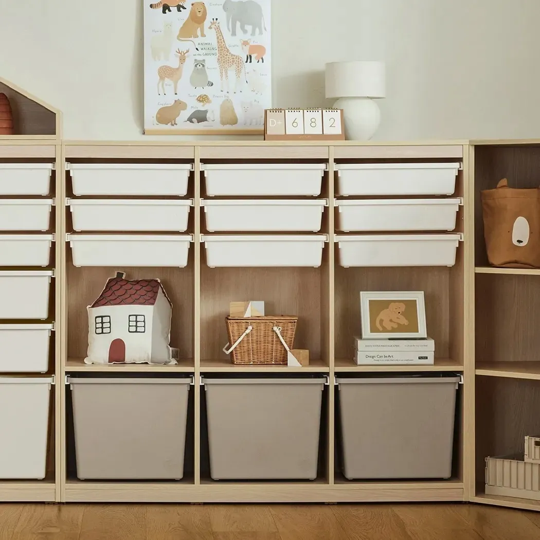北欧ins风实木环保儿童玩具收纳柜绘本架玩具架拐角储物柜书柜,淘宝优惠券,粉丝福利购,淘宝优惠卷