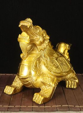 全铜装饰品中式四象龙龟摆件