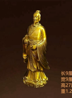 全铜商圣范蠡文财神摆件