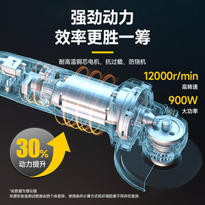 得力电动角磨机正品小型手磨机大功率切割机手持家用多功能磨光机