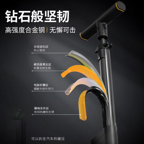 得力打气筒自行车家用通用新型高压气泵电瓶电动车专用汽车充气筒 - 图2