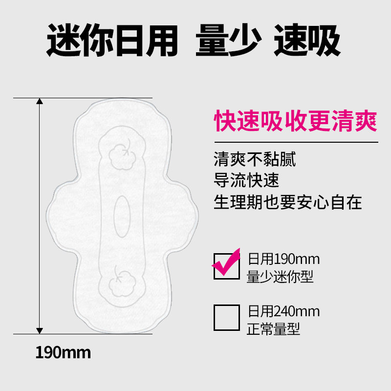 高洁丝迷你190mm澳洲进口女卫生巾 桦川家居卫生巾