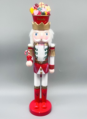 包邮新38CM经典款胡桃夹子士兵简欧现代风格摆件精品圣诞节日礼物