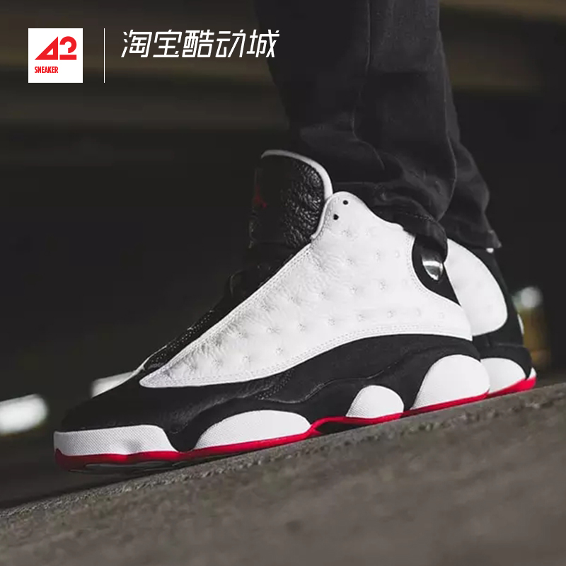 现货42运动家Air Jordan13 AJ13 熊猫18年复刻 篮球鞋 414571-104 - 图1