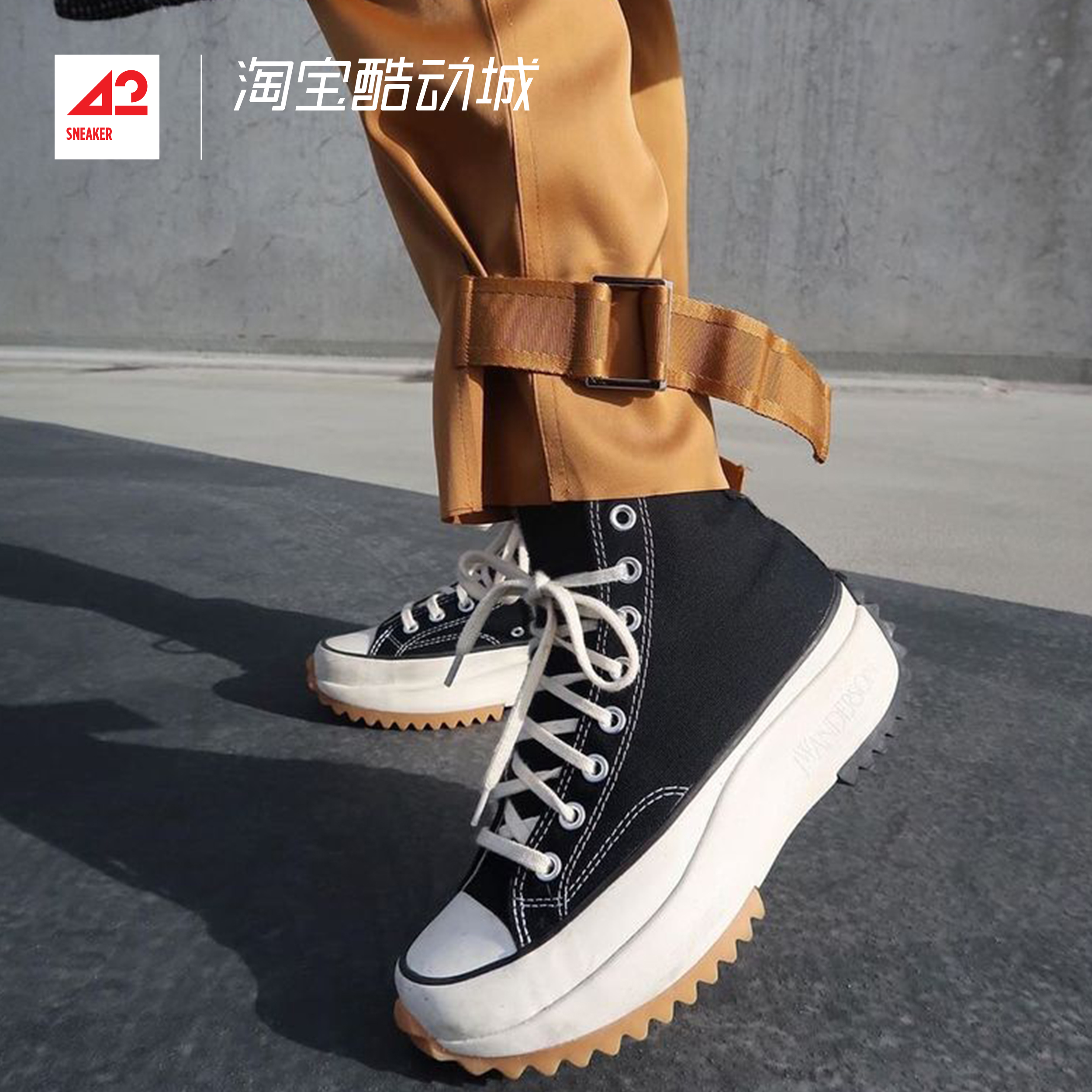 现货42运动家Converse Run Star Hike1970S厚底增高帆布鞋166800C - 图0