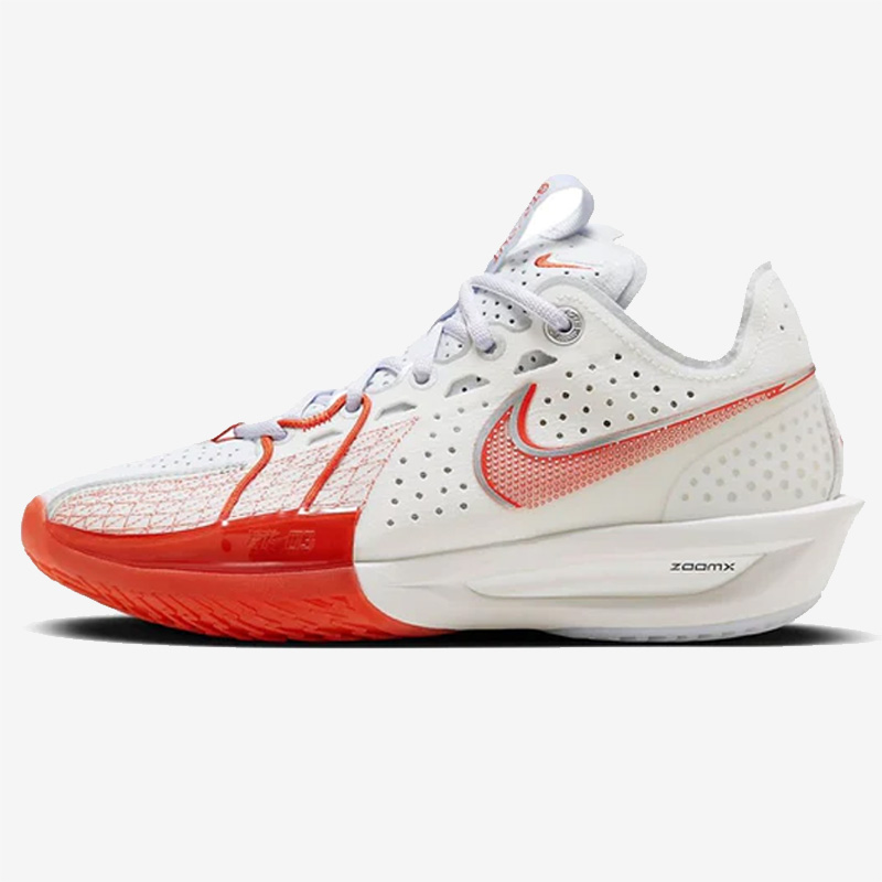 现货42运动家 Nike Air Zoom GT Cut 3白红低帮实战篮球鞋 DV2918 - 图3