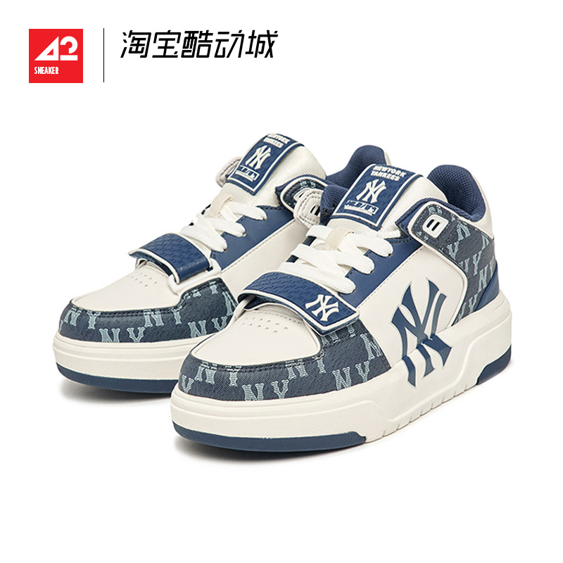 现货42运动家 MLB CHUNKY LINER MID DENIM 男女休闲潮流复古板鞋 - 图2