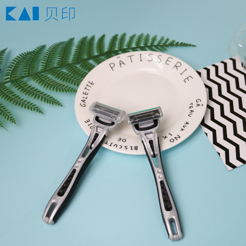 kai贝印旗舰店kai/贝印日本进口自由自在五枚刃男用剃刀刮胡刀剃胡刀剃须刀2