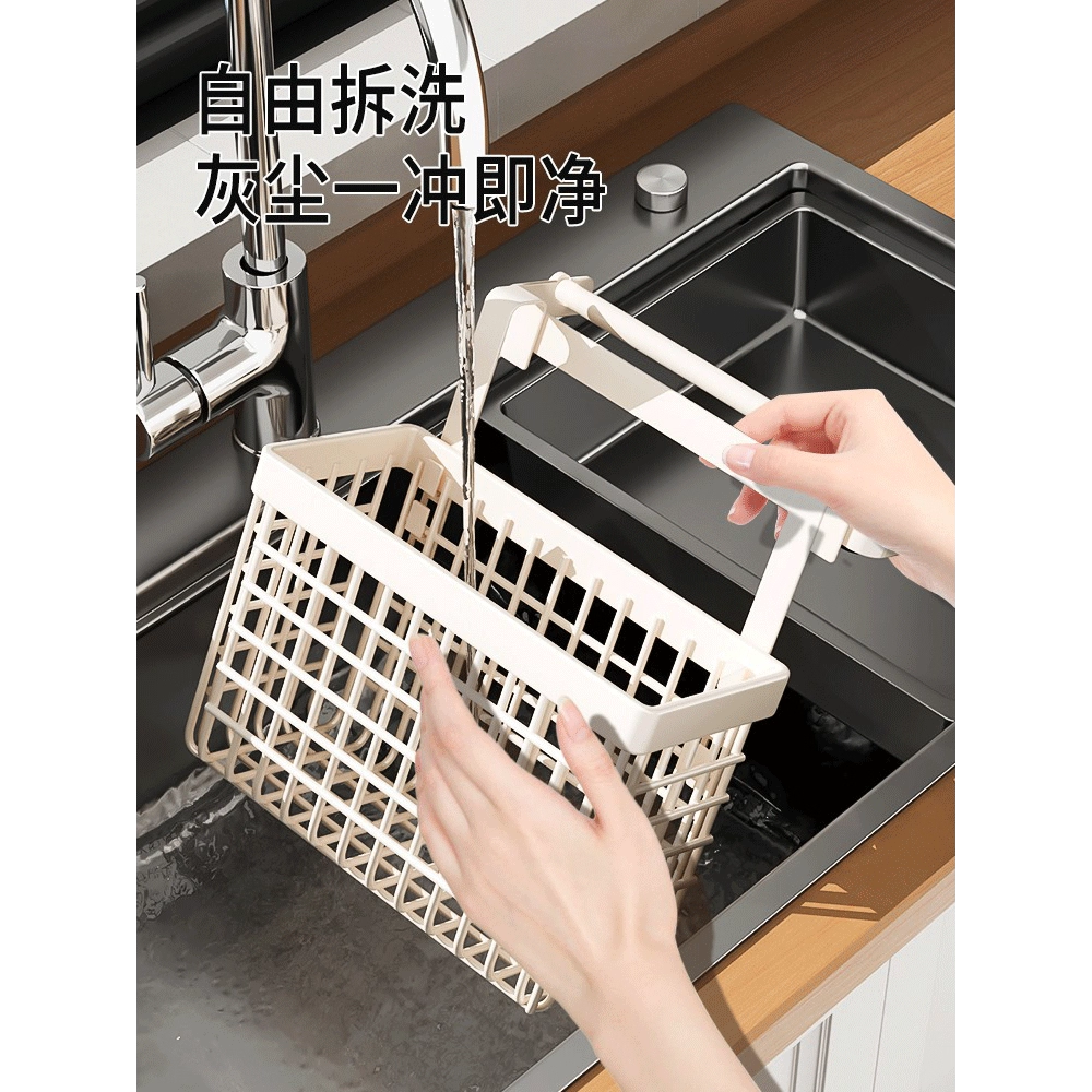 厨房置物架橱柜门内侧收纳盒保鲜膜袋挂篮壁挂式姜蒜调料收纳神器,淘宝优惠券,粉丝福利购,淘宝优惠卷