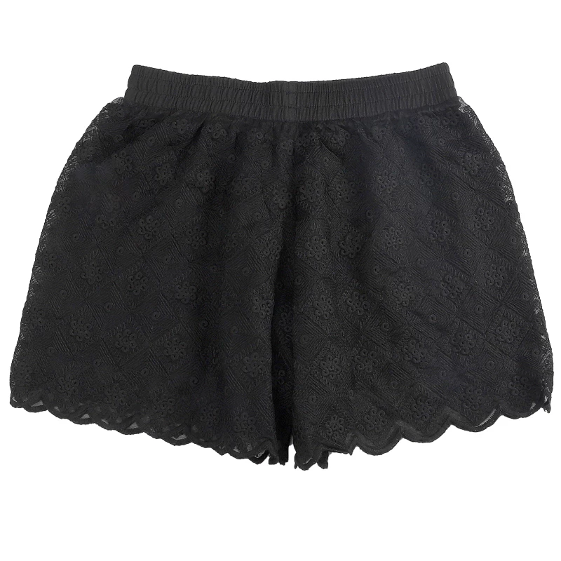 Summer lace double-layer safe trousers, shorts, protective underware, leggings, 2 pieces, mid rise, loose fit