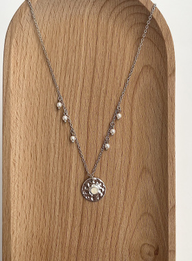 欧美气质田园铜短链女珍珠项链