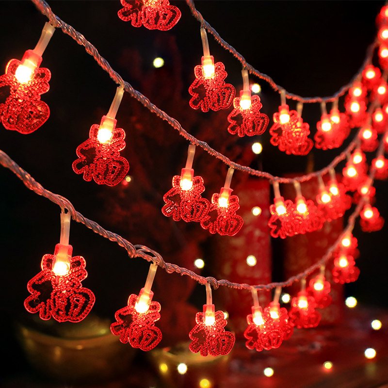 太阳能新年小彩灯户外防水led红灯笼春节过年装饰灯闪灯庭院串灯,淘宝优惠券,粉丝福利购,淘宝优惠卷