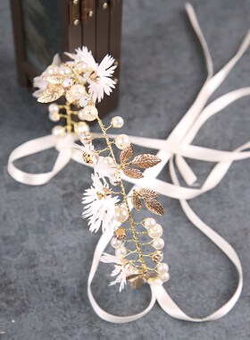配饰超仙花环发带森女系新娘妆